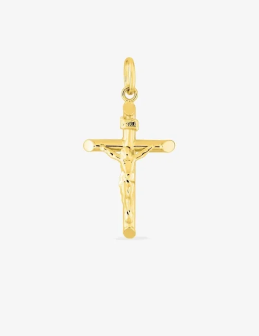 Pendentif croix et christ or jaune 750 ‰ 17 x 35 mm SO OR