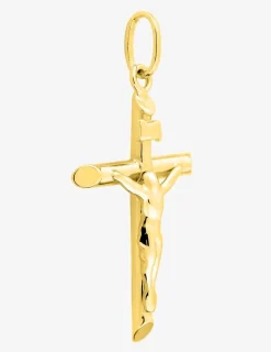 Pendentif croix et christ or jaune 750 ‰ 17 x 35 mm SO OR