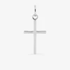 Pendentif croix fine en argent 925 ‰ rhodié SO OR
