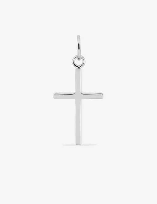 Pendentif croix fine en argent 925 ‰ rhodié SO OR