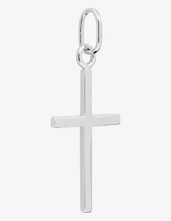 Pendentif croix fine en argent 925 ‰ rhodié SO OR