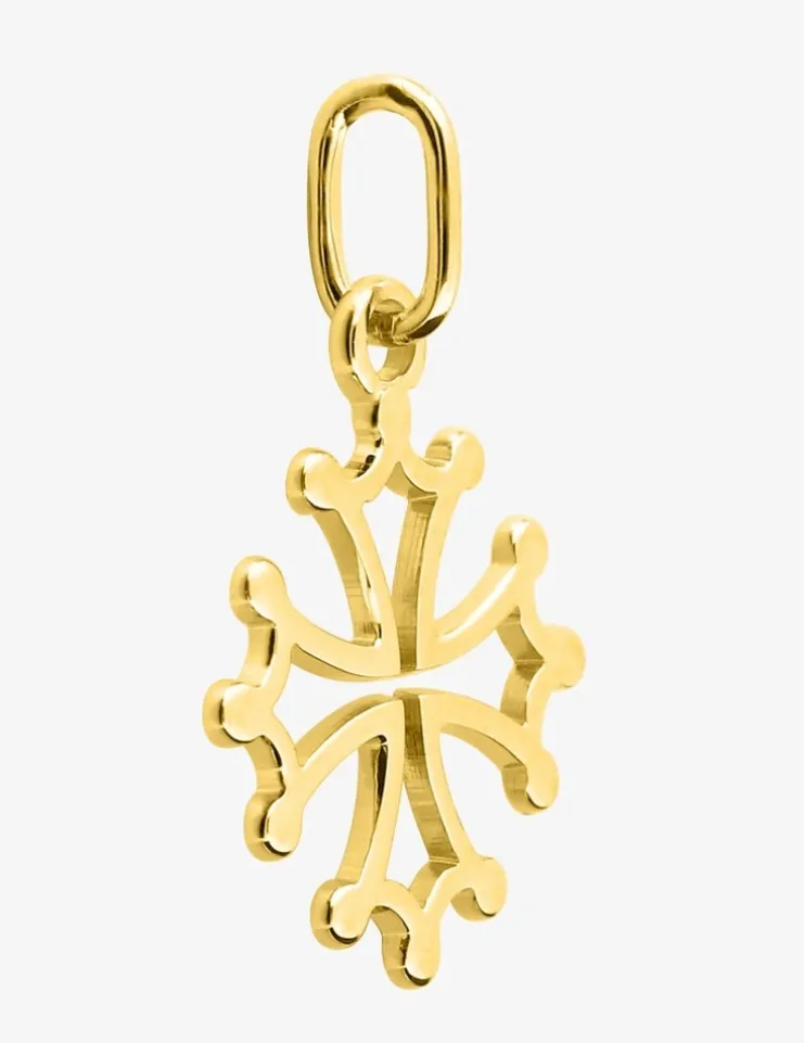 Pendentif croix occitane en or jaune 750 ‰ SO OR