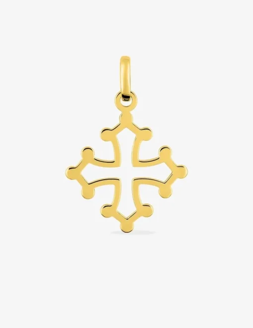 Pendentif croix occitane en or 375 ‰ SO OR