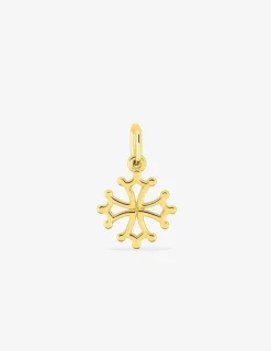 Pendentif croix occitane plaqué or SO OR