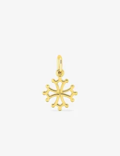 Pendentif croix occitane or jaune 375 ‰ SO OR