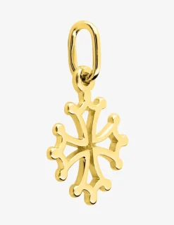 Pendentif croix occitane or jaune 375 ‰ SO OR