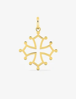 Pendentif croix occitane ajourée or jaune 750‰ SO OR