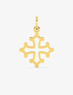 Pendentif croix occitane or jaune 750 ‰ SO OR