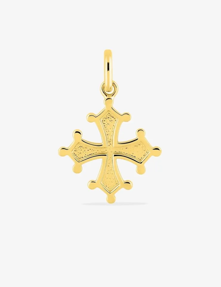 Pendentif croix occitane or jaune 750‰ SO OR