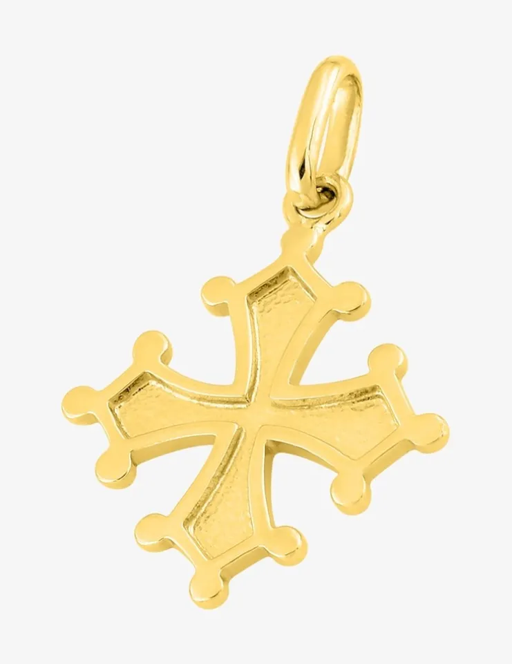 Pendentif croix occitane or jaune 750‰ SO OR