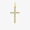 Pendentif croix or jaune 750 ‰ et oxydes de zirconium SO OR