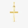 Pendentif croix or jaune 750 ‰ dimensions 10 x 25 mm SO OR