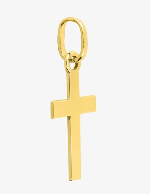 Pendentif croix or jaune 750 ‰ dimensions 8 x 20 mm SO OR