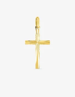 Pendentif croix or jaune 750 ‰ dimensions 15 x 28 mm SO OR
