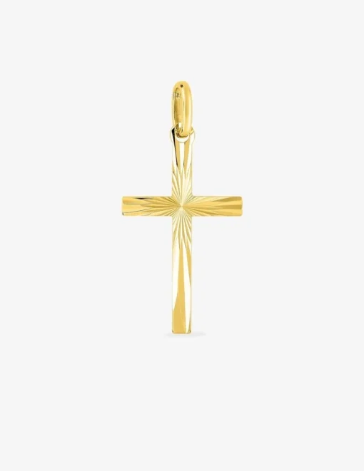 Pendentif croix or jaune 750 ‰ dimensions 15 x 28 mm SO OR