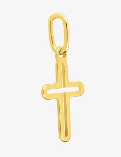 Pendentif croix plaqué or SO OR