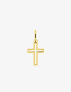 Pendentif croix plaqué or ajouré SO OR