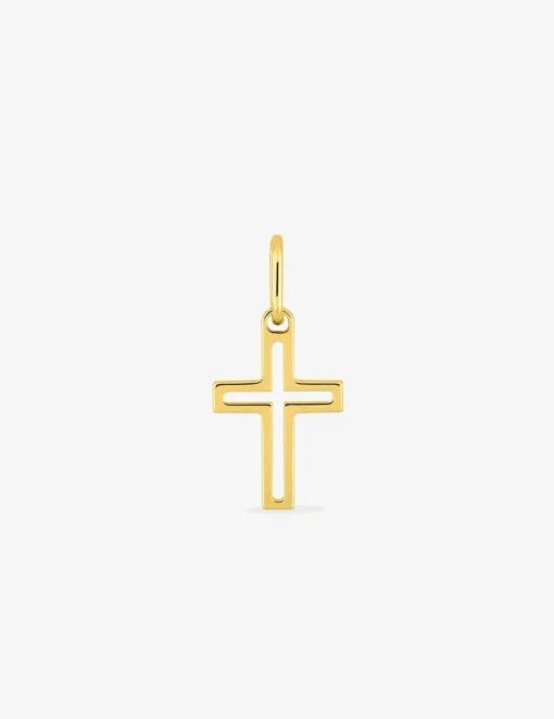 Pendentif croix plaqué or ajouré SO OR