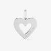 Pendentif cœur ajouré argent rhodié 925 ‰ gravé "I love you" SO OR