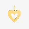 Pendentif cœur ajouré en plaqué or gravé "I love you" SO OR