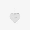 Pendentif cœur argent rhodié 925 ‰ gravé "Love" SO OR