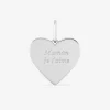 Pendentif cœur argent rhodié 925 ‰ gravé " Maman je t'aime " SO OR