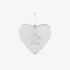 Pendentif cœur argent rhodié 925 ‰ gravé "My love" SO OR