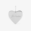 Pendentif cœur argent rhodié 925 ‰ gravé " je t'aime " SO OR