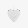 Pendentif cœur argent rhodié 925 ‰ et motif cœur ajouré SO OR