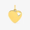 Pendentif cœur avec petit cœur ajouré plaqué or SO OR