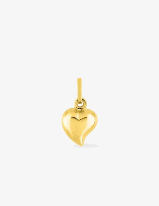 Pendentif cœur bombé en or jaune 375 ‰ SO OR