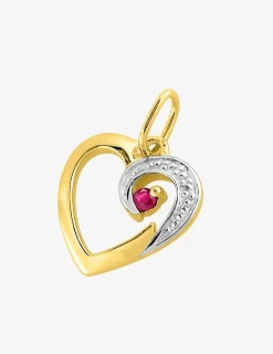 Pendentif cœur en or et rubis SO OR