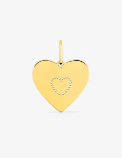 Pendentif cœur en plaqué or avec motif cœur ajouré SO OR