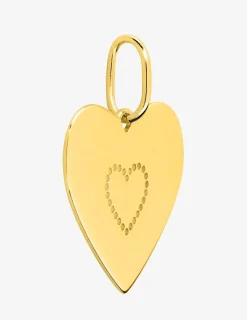 Pendentif cœur en plaqué or avec motif cœur ajouré SO OR