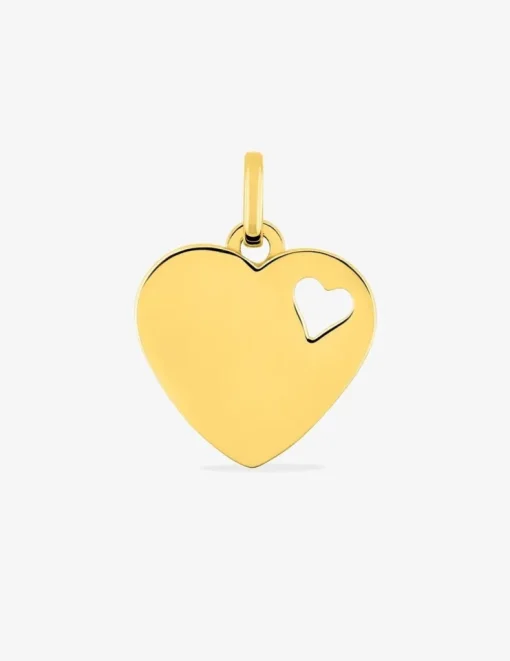 Pendentif cœur or jaune 375 ‰ SO OR
