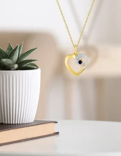 Pendentif cœur or jaune 375‰ et saphir SO OR