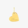 Pendentif cœur plaqué or et gravure "Love" SO OR