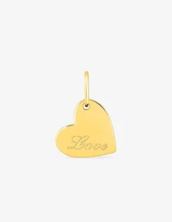 Pendentif cœur plaqué or et gravure "Love" SO OR