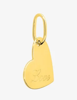 Pendentif cœur plaqué or et gravure "Love" SO OR