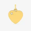 Pendentif cœur plaqué or et oxyde de zirconium SO OR