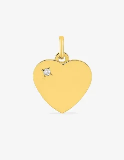 Pendentif cœur plaqué or et oxyde de zirconium SO OR
