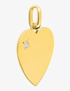 Pendentif cœur plaqué or et oxyde de zirconium SO OR