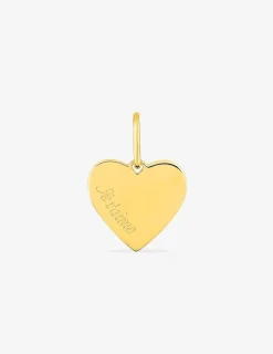 Pendentif cœur plaqué or gravé "je t'aime" SO OR