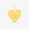 Pendentif cœur plaqué or gravé "My love" SO OR