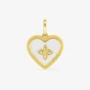 Pendentif cœur plaqué or, nacre et oxydes de zirconium SO OR
