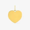 Pendentif cœur plein en or jaune 375 ‰ SO OR