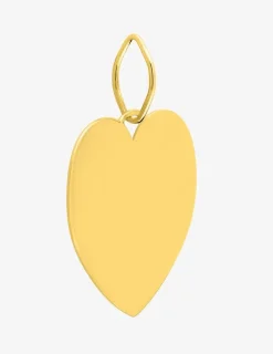 Pendentif cœur plein en or jaune 375 ‰ SO OR