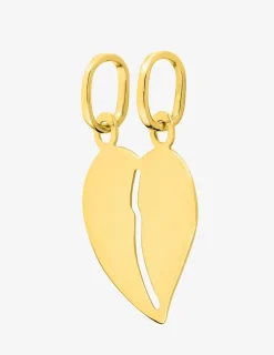 Pendentif cœur sécable plaqué or SO OR