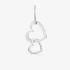 Pendentif double cœur en argent 925‰ rhodié SO OR