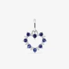 Pendentif en argent 925 ‰ rhodié, motif cœur et oxydes de zirconium bicolores SO OR